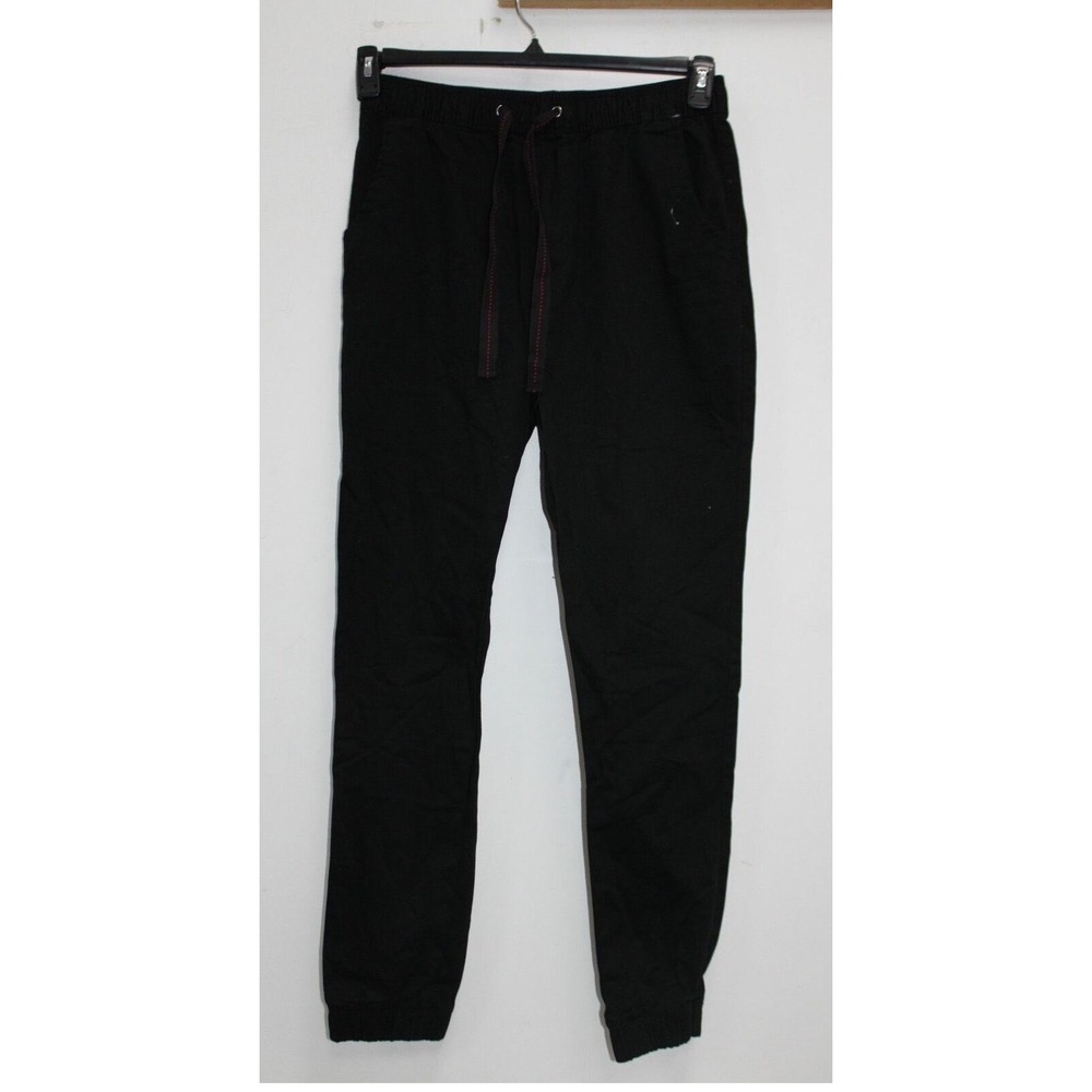 Galaxy By Harvic Jogger Mens Small Black Drawstring Elastic Waist Excellent